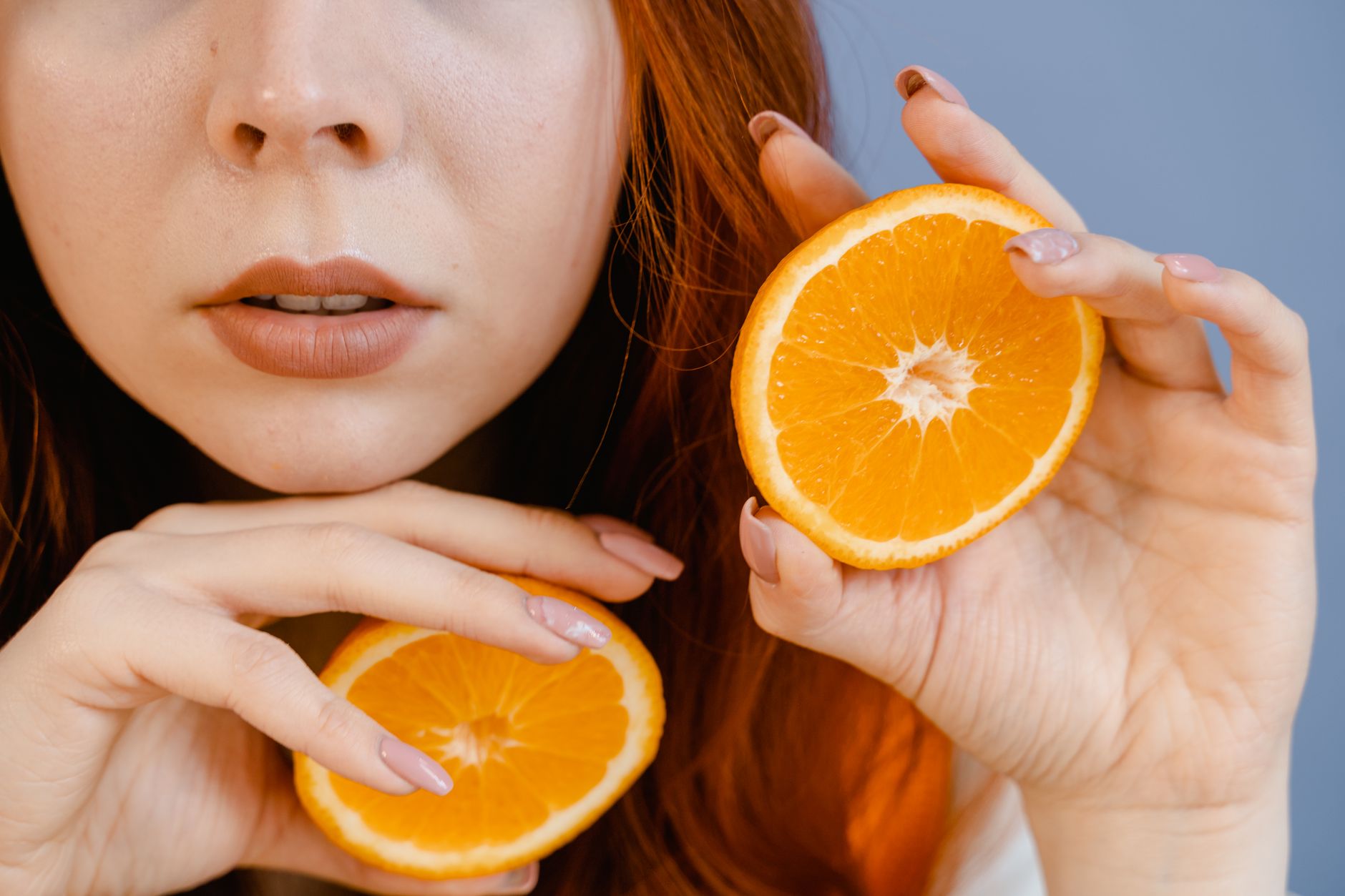 Alimentos frescos y saludables relacionados con el cuidado de la piel y la nutrición